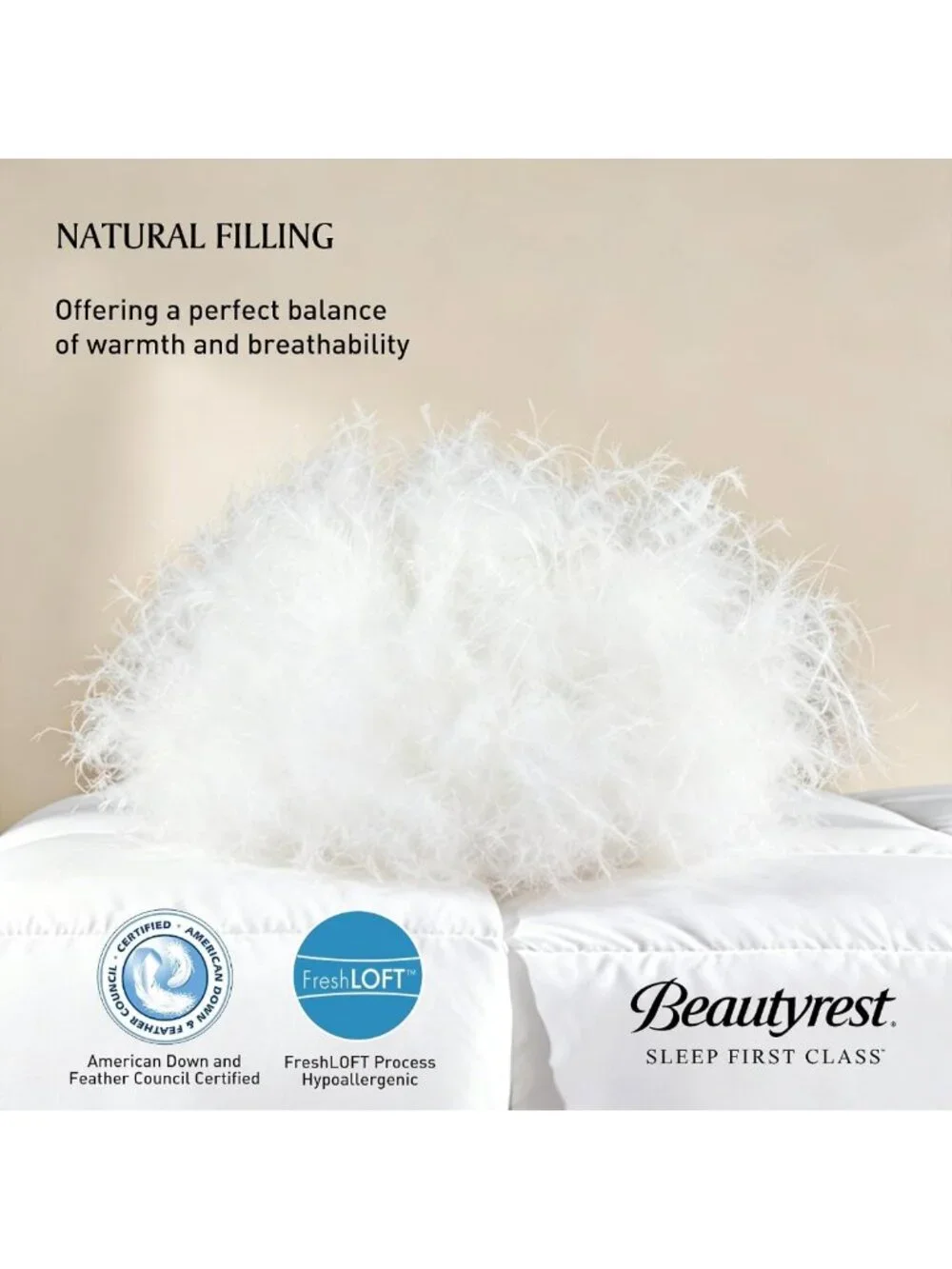 Luxurious King Size White Goose Feather & Down Comforter - Soft, Cozy & Warm